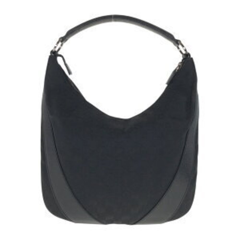 Gucci GG Hobo canvas handbag shoulder black bag leather